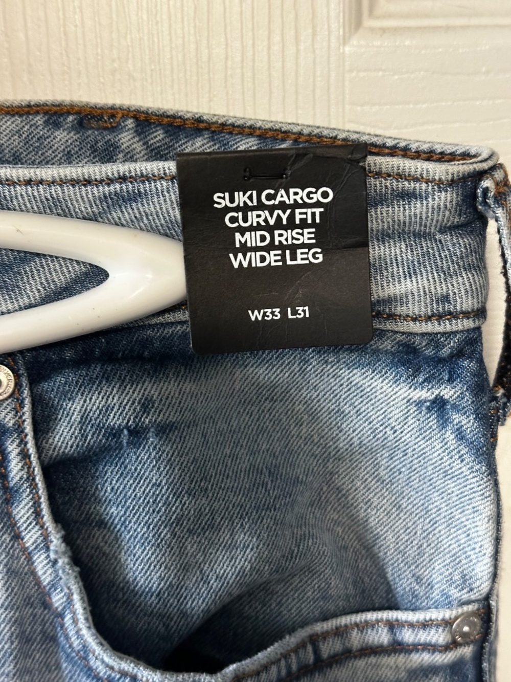 NWT " Suki Cargo Wide Leg Jeans" Silver Jeans Co. Women's S-33/31 - Picture 8 of 8